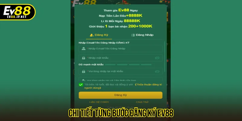 Hướng dẫn từng bước đăng ký EV88 đảm bảo hiệu quả