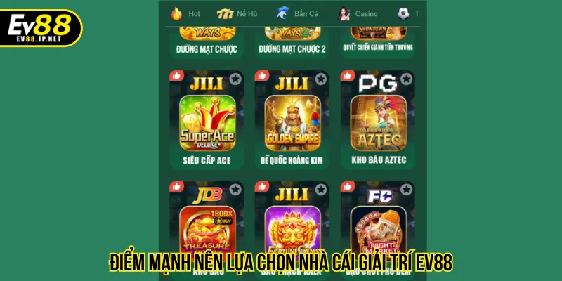 Điểm vượt trội để dễ dàng lựa chọn sảnh cược