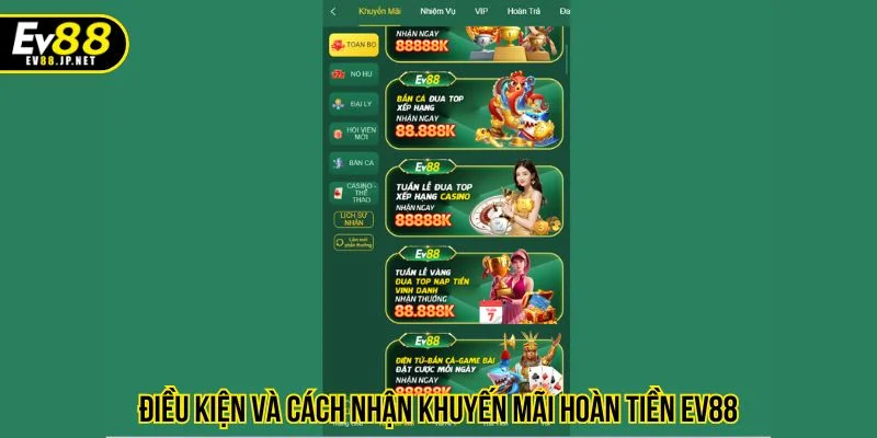 Điều nhận khuyến mãi hoàn tiền đơn giản