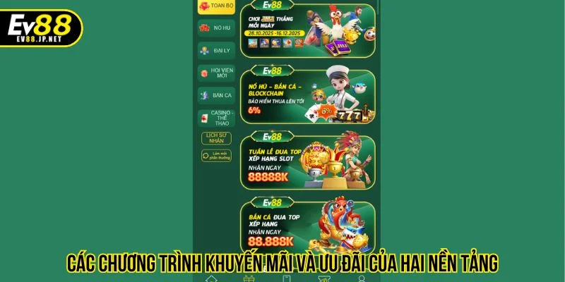 Mỗi nền tảng đều có những ưu đãi riêng biệt